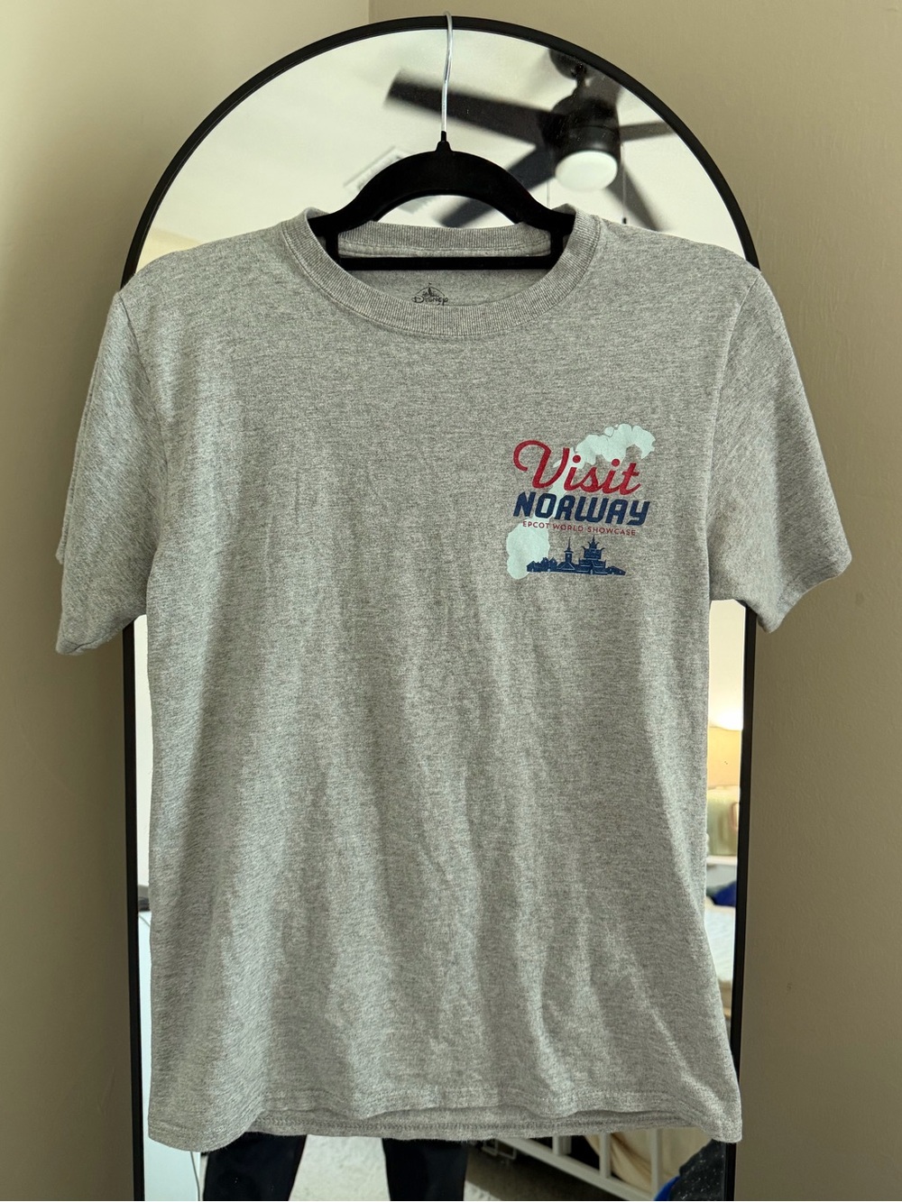Disney World Epcot Visit Norway Grey Graphic Tee